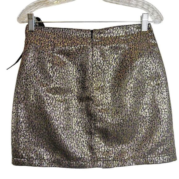 Express metallic pink and gold mini skirt sz 4 - Picture 4 of 6